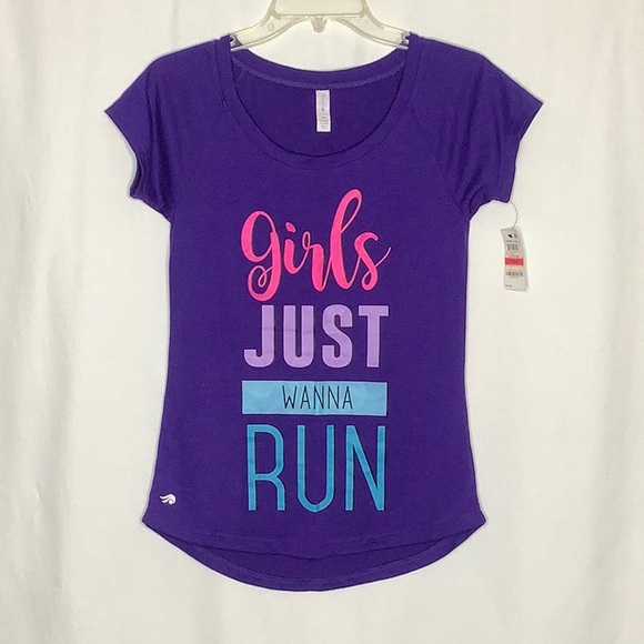 Ideology Tops - Girls Just Wanna Run Activewear T-Shirt Size XS